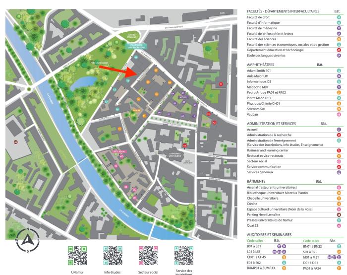 Plan Université de Namur